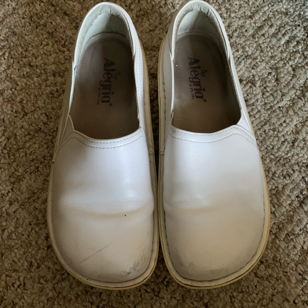 White Alegria Nursing Shoes